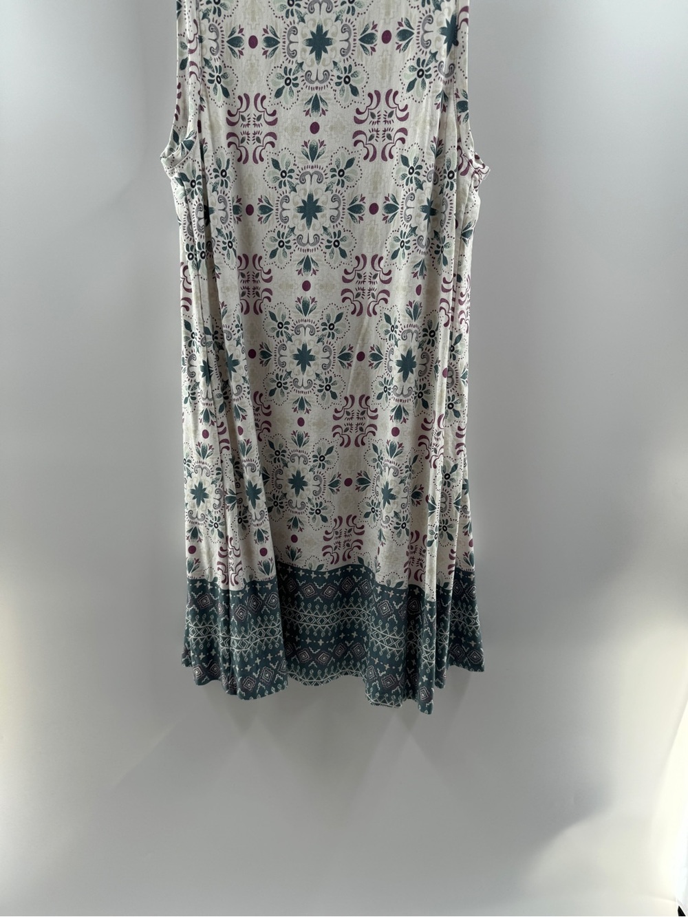 LOFT Boho Floral Border Print Sleeveless Dress – Women’s Large - Picture 8 of 8